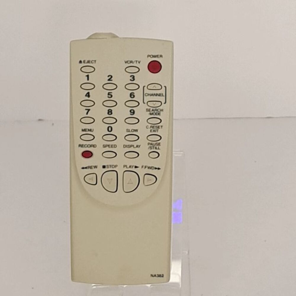 VCR Remote Control NA362 for Video Cassette Recorder Player Beige